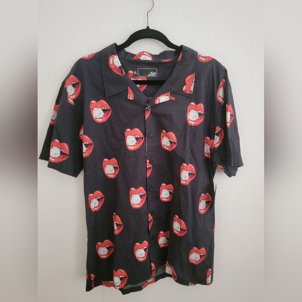 Lost Men's Woven Shirt Xtra Large Vintage Black